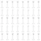 Bulk Mix Clear Acrylic Lip Ring Labret Monroe Nose Ear Stud Retainer 6-12mm Bar