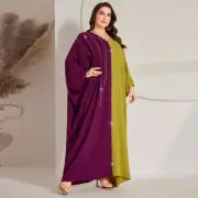 Dubai Women Kaftan Maxi Dress Abaya Islamic Batwing Sleeve Robe Loose Caftan New