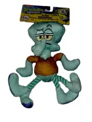 Squidward Squeaking Plush Dog Toy w Rope Tug. Spongebob Dog Toys 4 Any Size Dog