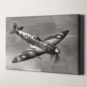 Spitfire British Fighter Airplane World War Two Planes Canvas Wall Art Print