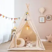Teepee Tent for Kids with Padded Mat Foldable Tone Play Tents for Girl and Boy w