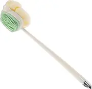 WRITWAA Long Handle Bath Brush Body Scrubber for Shower Exfoliating Back Rub Ergonomic Design for Comfort