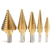 Drillpro HSS Titanium Hex Shank Pagoda Cone Step Drill Bit Hole Cutter 3 - 35mm