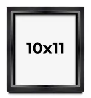10x11 Shadow Box Frame Black | 1.25 inches Deep Real Wood Contemporary Shadowbox
