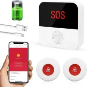 ChunHee WiFi Rechargable Smart Wireless Caregiver Pager Panic Button Linked To P