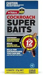 Yates Home Pest Cockroach Super Baits (Pack of 6)