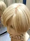 ON CUE Raquel Welch Wig$SALE$RemyHumHairHandTiied14/88GoldWheatLACEftMonotop