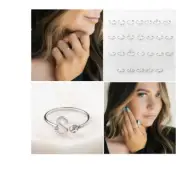 Plunder Design Fashion Trend Jewelry Kinsley Silver Initial Stainless Steel Ring