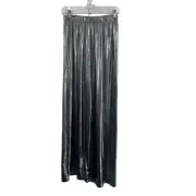American Apparel Metallic Gunmetal Silver Women's Harem Pants S Polyester NWT