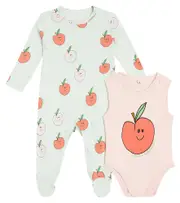 [Stella McCartney Kids] Stella McCartney Kids Baby cotton jersey onesie and bodysuit set M 24 multicoloured