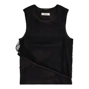 [JiyongKim] Sun-Bleached Mesh Layered Sleeve Tank