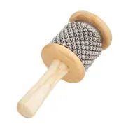Wooden Hand Shaker Cabasa Percussion Instrument Small Size For Student Child FFG
