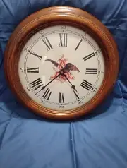 Anheuser Busch 16" Oak Wall Clock Quartz Movement