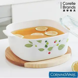 【美國康寧】Corningware 綠野微風3L方型康寧鍋