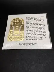 Egyptian Pharaoh Mummy Bookmark Gold Tone Walters Art Gallery ￼Mask