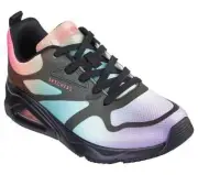 Skechers Air Shoes Black Women's Memory Foam Sport Comfort sneaker wedge 177419