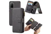 For Samsung Galaxy S20 Case Wild Horse Texture PU Leather Separable Folio Case, Black