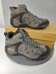 Merrell Deverta 2 Mid Waterproof Womens Brown Suede Hiking Boots Womens Sz 7.5