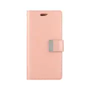 iPhone 13 Pro Max Compatible Case Cover With Rich Diary - Rose Gold