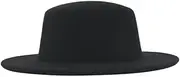 [Generic] Adult Women Men Flat Top Hats Trilby Caps Panama Hat Jazz Cap