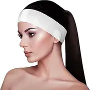 Appearus Professional Disposable Headbands with Single Snap Tab - 100 Pack Individually Wrapped Spa Headbands for Estheticians, Makeup Artists & Salon Professionals