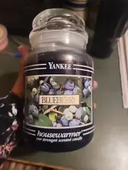 YANKEE CANDLE Retired BLUEBERRY 22oz JARS New Old Stock OLDER LABLE Rare