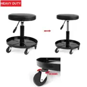 Adjustable Mechanics Rolling Creeper Seat Stool Chair Tool Tray for Shop Garage