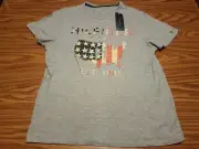 NWT Tommy Hilfiger Men's T-Shirt Crew Neck Graphic US Tee Short Sleeve Flag
