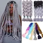 US 60cm Braiding Ombre Afo Jumbo Braids Hair Extensions Synthetic For Woman Long