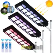 Solar Street LED Light PIR Motion Sensor Security Outdoor Yard Flood Down Lamp