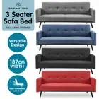 New 3 Seater Sofa Bed Lounge Futon Couch Modular Furniture Home Linen Fabric