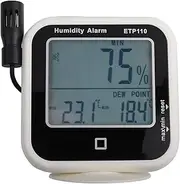 Digital Hygrometer Dew Point Meter for Home Laboratory LED Alarm Humidity Sensor Data Storage Large LCD Display Fast Sampling