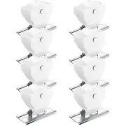 8pcs Vertical Easy To Install Reliable Smooth Repair Window Curtain Pulleys