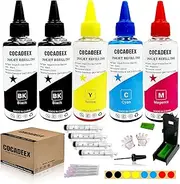 COCADEEX 500ml Ink Refill Kit Compatible with Hp 68XL & 68 Ink Cartridges,Work with Envy 6152e 6155e 6552e 6555e 6558e Printers