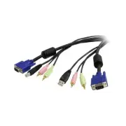 Startech USBVGA4N1A6 6 FT 4-IN-1 USB-VGA AND AUDIO KVM CBL
