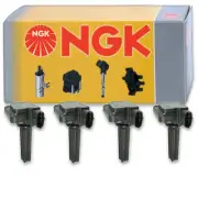 4 pc NGK Ignition Coils for 2003-2011 Saab 9-3 2.0L L4 Spark Plug Wire Boot vs (for: Saab)