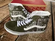 VANS OLD SK8-HI SHOE SNEAKER PEACE PAISLEY GRAPE LEAF MENS SIZE 7.5 NEW WITH BOX