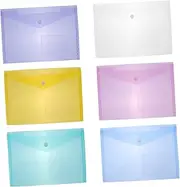 SEWACC Document Storage Organizer 30pcs A5 File Bag with Buckle Plastic Document Box