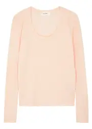American Vintage Jacksonville Slubbed Cotton-blend top - Peach - L (UK14 / L) L (UK14 / L)