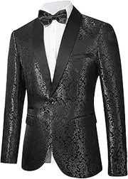 [SZRJ] Mens Suit Tuxedo Jacket Suit Blazer One Button Slim Fit Dinner Jackets for Party Prom Wedding Tuxedo for Men