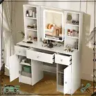Vanity Dressing Table & Stool Make up Desk Set with LED Lighted Mirror 3 Drawers