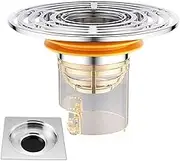 Bathroom Drain Stopper | Floor Basket Hair Catcher Removable Drain Stopper | Anti-Clogging Anti-Odor Bathtub Converter Backflow Sink Filter for Kitchen & Basin