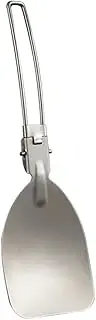 CRILSTYLEO Folding Wok Spatula Portable Stainless Steel Camping Utensil with Unique Heat Resistant Handle for Outdoor Cooking and BBQ Convenient and Easy to Clean Kitchen Tool