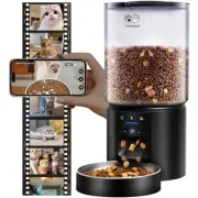 Automatic Cat Feeder with 2K HD Camera: 5G WiFi Automatic Dog Feeder with