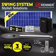 KENNER E Full Solar Powered Automatic Swing Gate Opener E1SB9