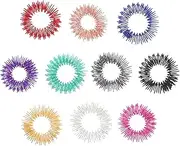 Hohopeti 10pcs Kids Fidget Ring Mini Sensory Ring Set Massager for Classroom Travel
