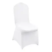 100 Pcs White Chair Covers Polyester Spandex Chair Cover Stretch Slipcovers