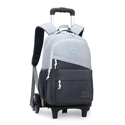 Rolling Backpack for Boys Girls School BookBag with Wheels Kids Luggage Troll...