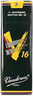 Vandoren V16 Baritone Saxophone Reeds Pack of 5, Strength 3