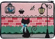 Stitch & Zip Needlepoint Purse Craft Kit - Kitty Kat